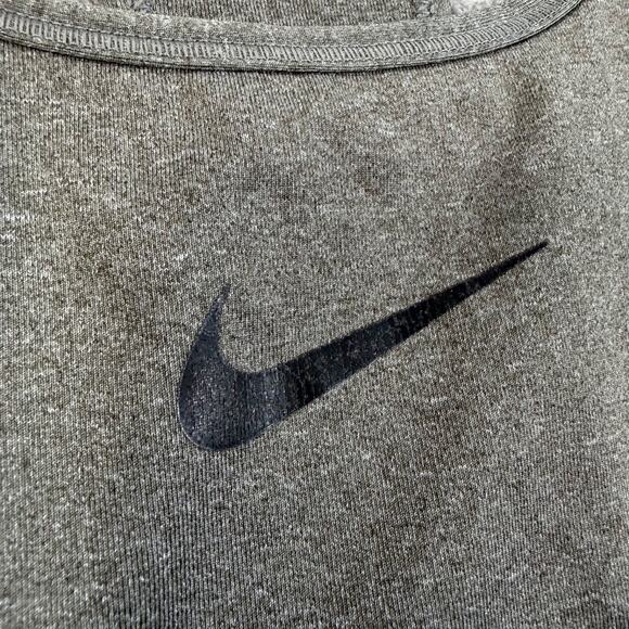 Nike Dri-Fit Racerback Sports Bra Size Small Gray Workout Gym Running - Picture 2 of 6